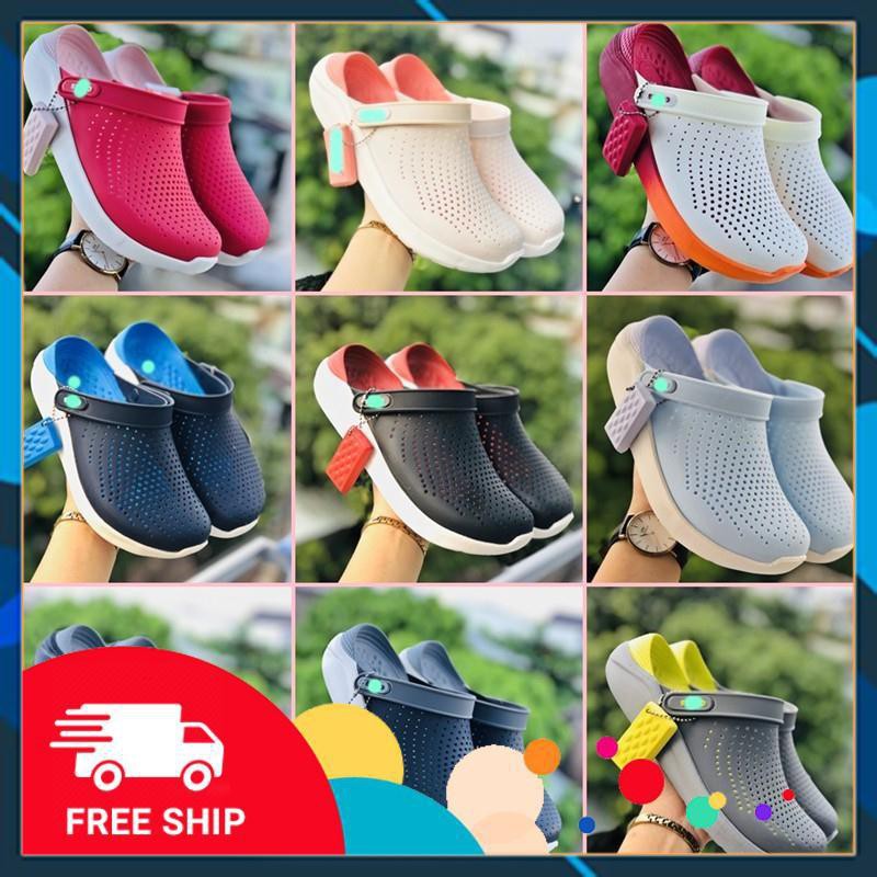 [Sẵn Kho + Box Hãng +Freeship] Dép quai ngang bít đầu Sục Literide Nam Nữ